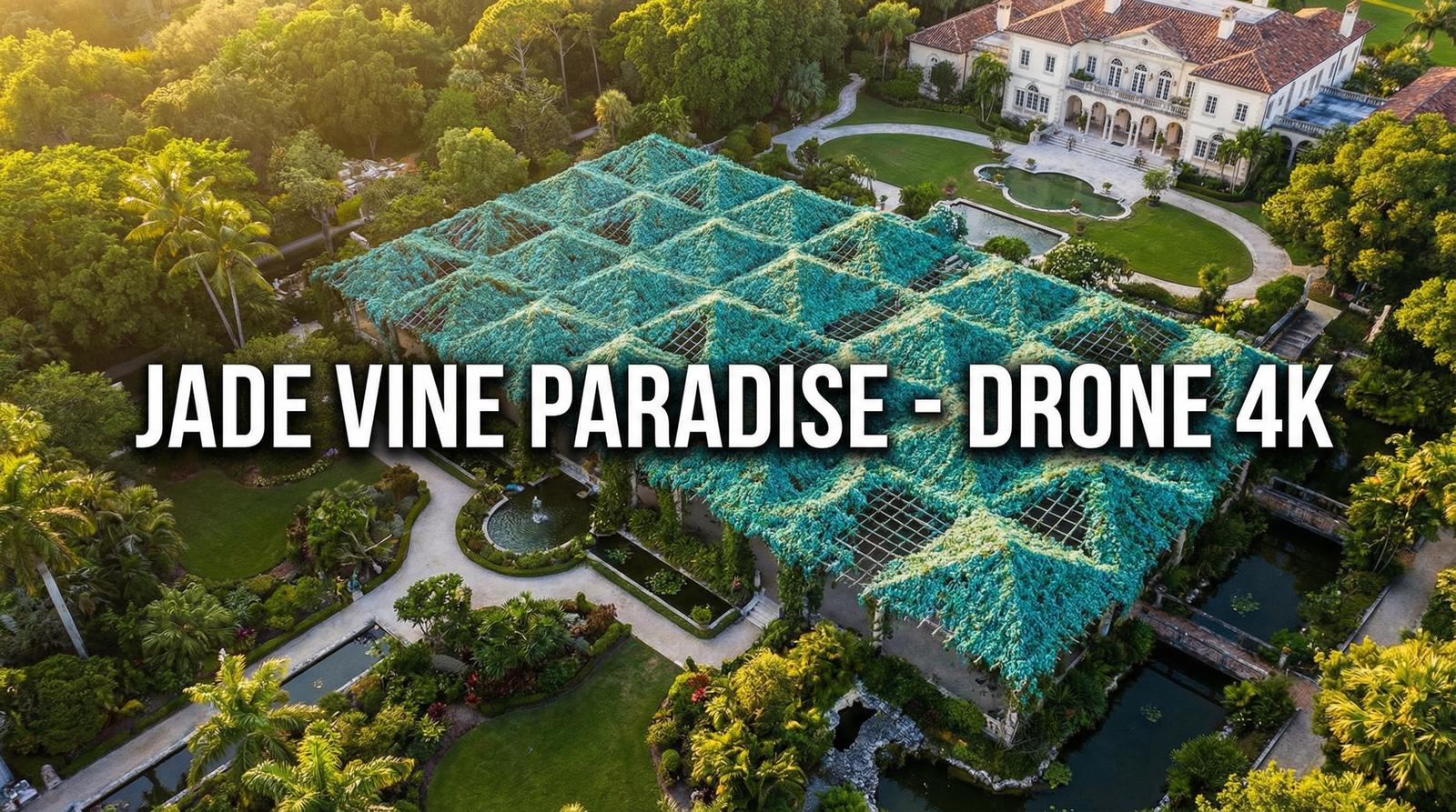 媚黑4K航拍植物视频